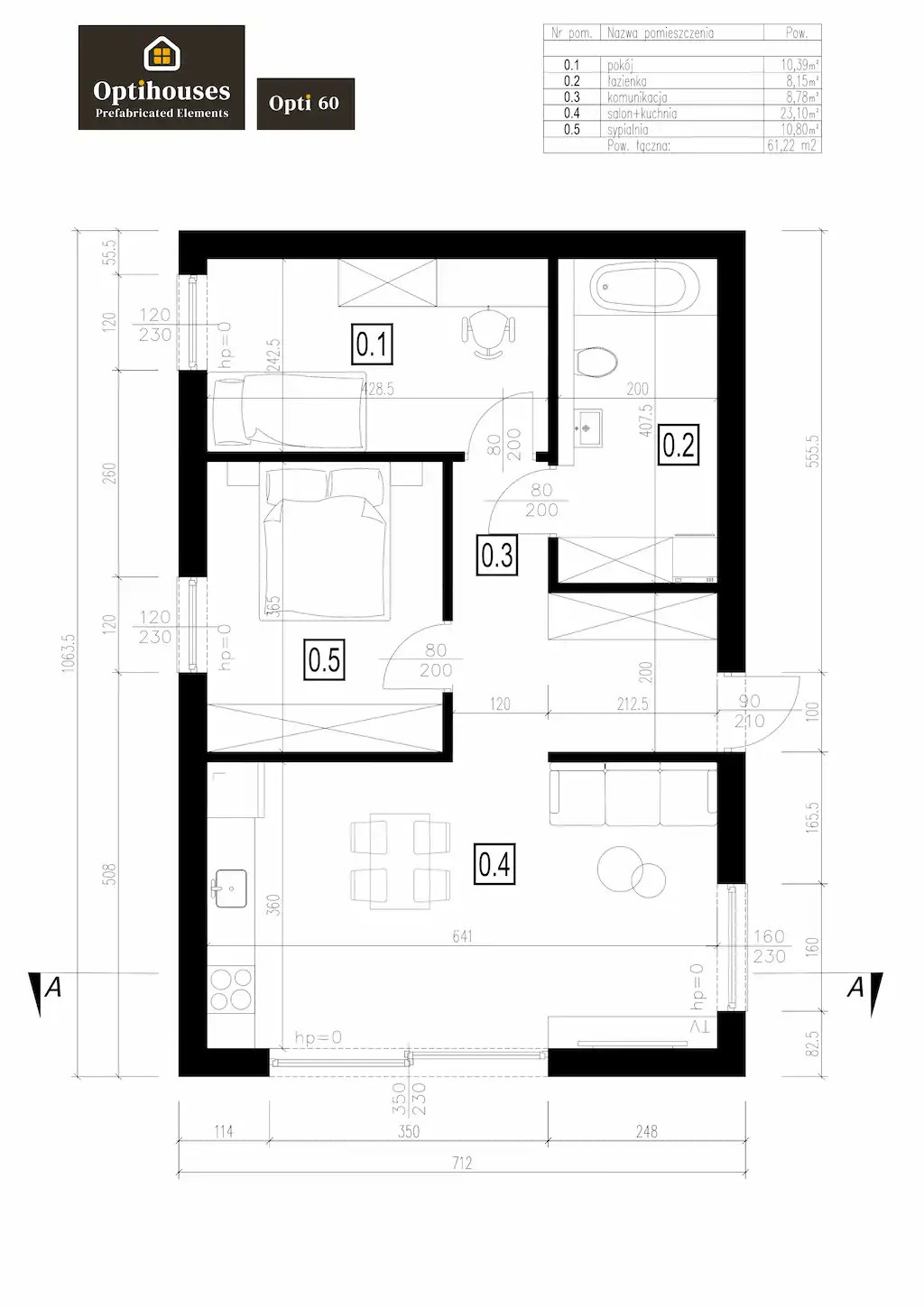 Dom całoroczny Opti 60 - Teraz HIT Oferta ! OptiHouses.com miniatura 5