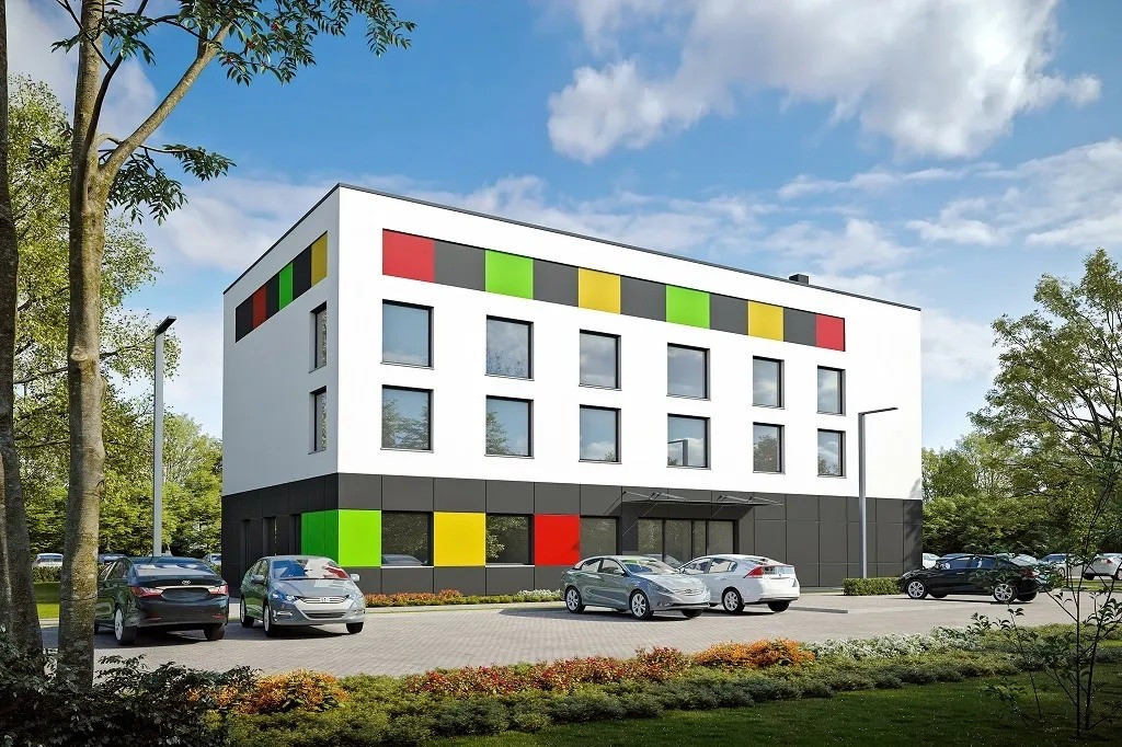 Budynki usługowe, biurowe w technologii Keramikplatte miniatura 2