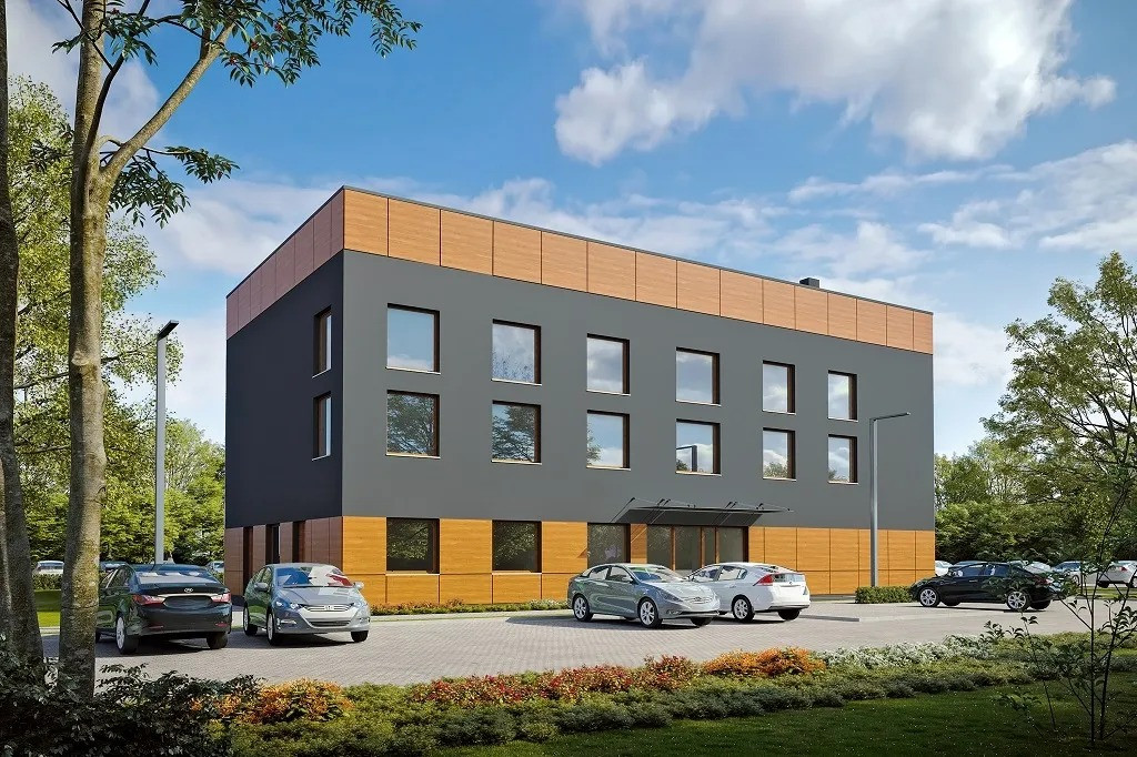 Budynki usługowe, biurowe w technologii Keramikplatte
